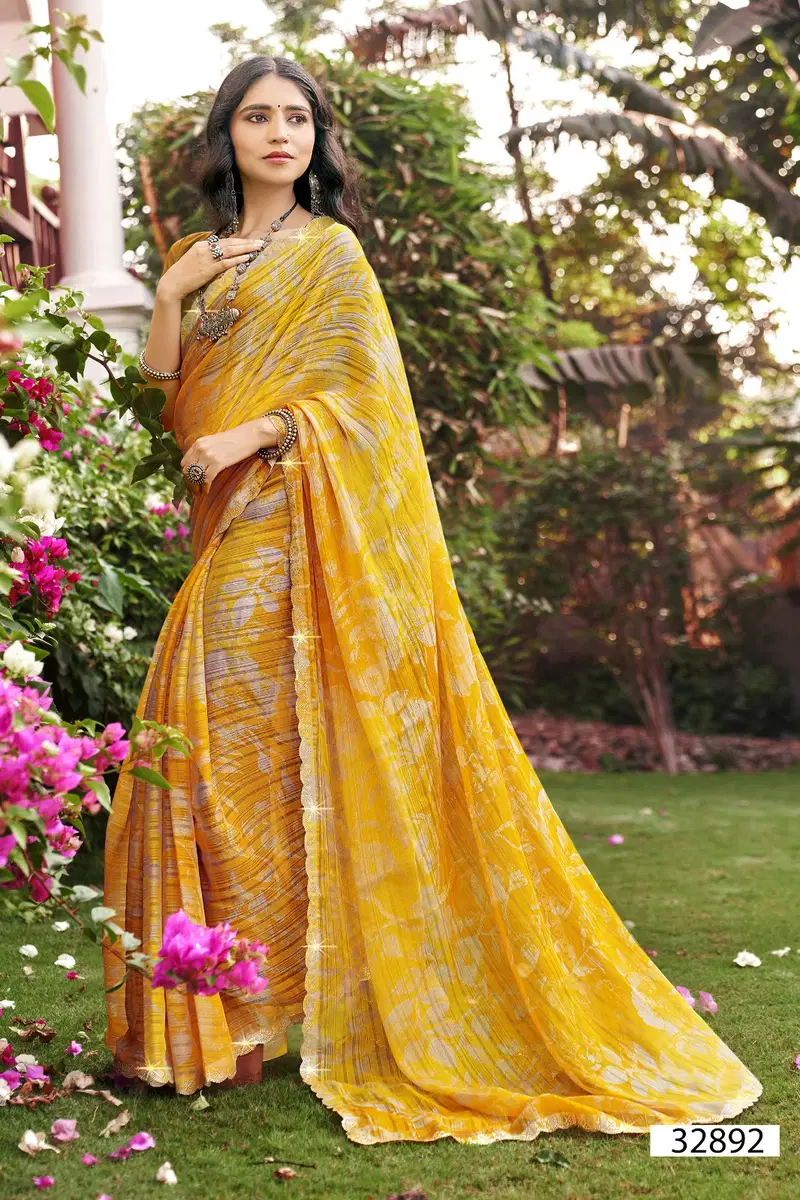 Simona Vol 7 By Vallabhi Chiffon Printed Wholesale Daily Wear Saree In India